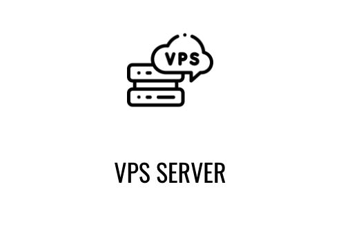 VPS-server illustratie met de tekst 'VPS SERVER' onderaan