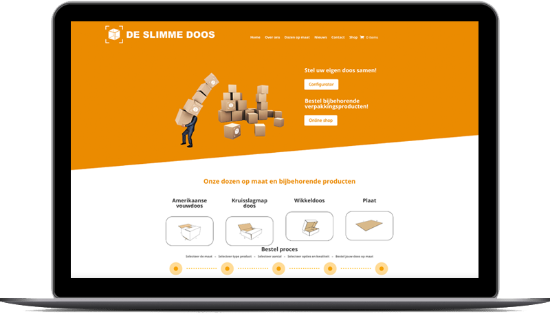 de slimme doos de rand is een laptop met daar op een website van sportvereniging